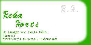reka horti business card